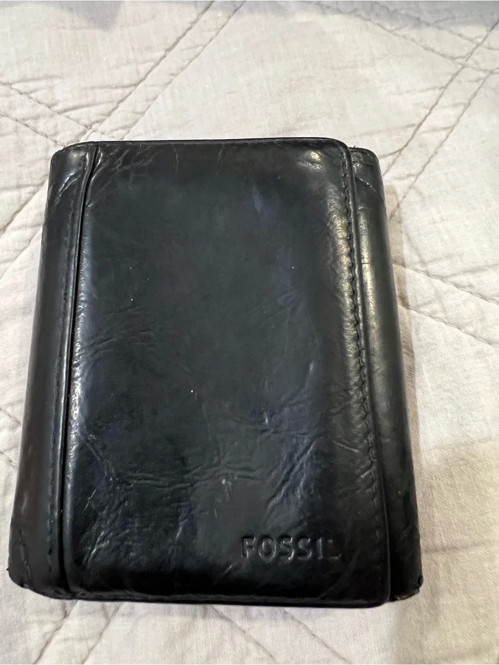 Fossil Black Leather Bi-Fold Men’s Wallet